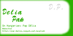 delia pap business card